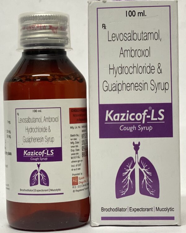 Levosalbutamol, Ambroxol Hydrochloride & Guaiphenesin Syrup